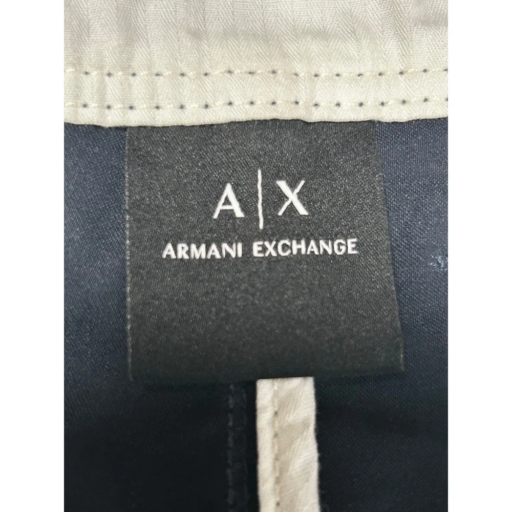 Armani Exchange Mens Navy‎ Blue Chino Shorts Size 36